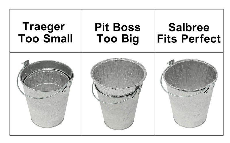 Salbree Smoker Bucket Drip Foil Liner Tray for Catching Grease, Compatible with Traeger, Oklahoma Joe, Behrens, Pitboss, Green Mountain, Pit Boss & Other Grill Bucket Accessories for Pro Pellet Oklahoma - Image 2